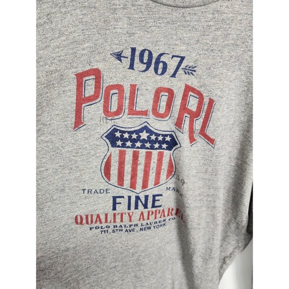 Polo Ralph Lauren Men's Sz. XXL Grey Long Sleeve Graphic Print T Shirt - Picture 3 of 7